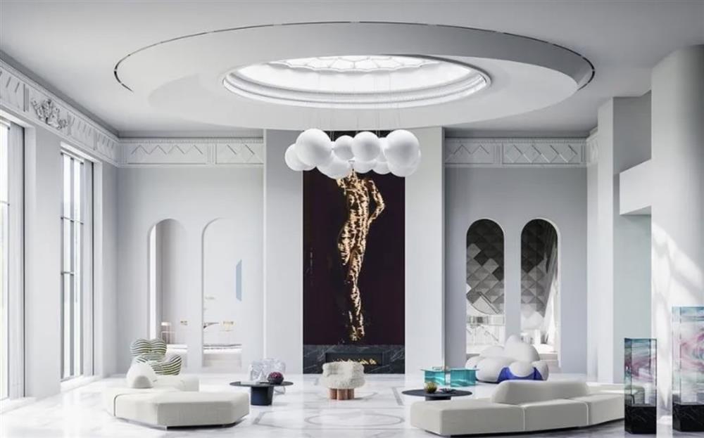 Mẫu trần thạch cao phòng khách đẹp, hiện đại